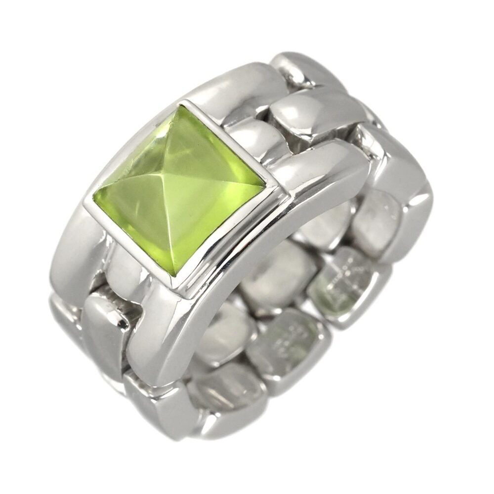 Chaumet Kesis Pyramid 1 Ring with Peridot, 18K White Gold (750)